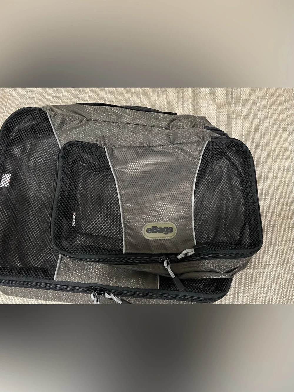eBags Gray/Black Travel Packing Cube Set — 5-Piece Travel Organizer